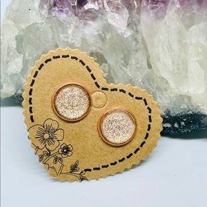 Golden Glitter Earrings